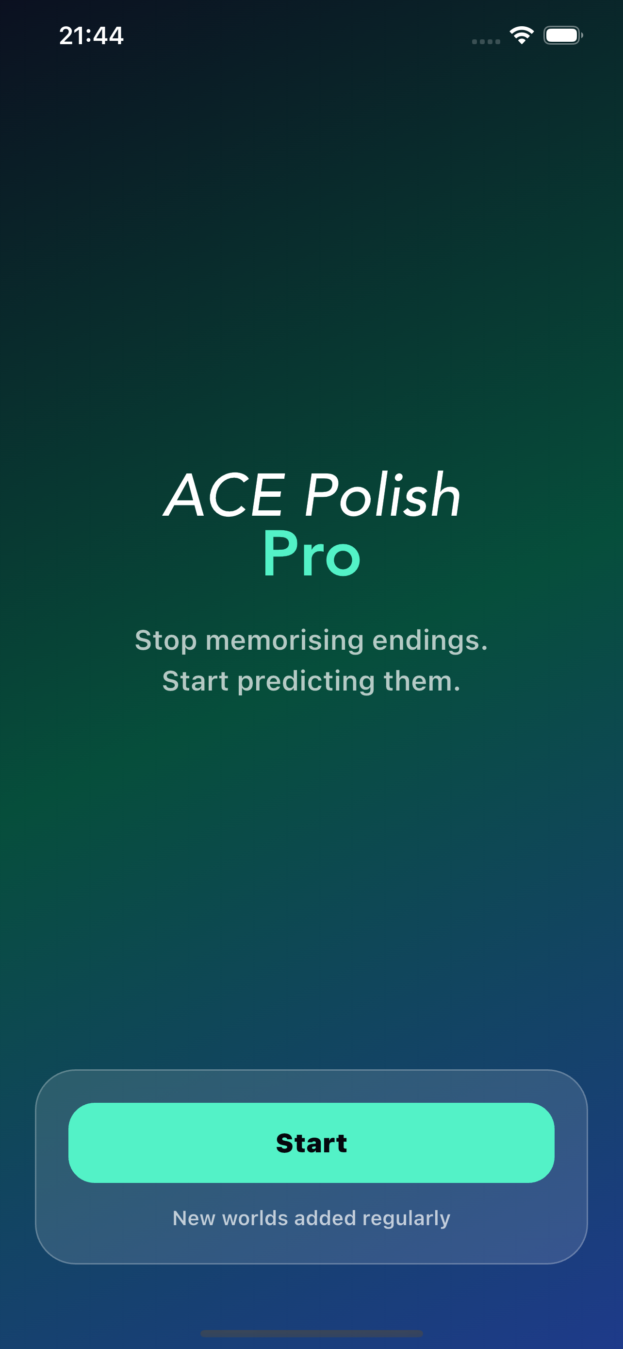 ACE Polish Pro world screen