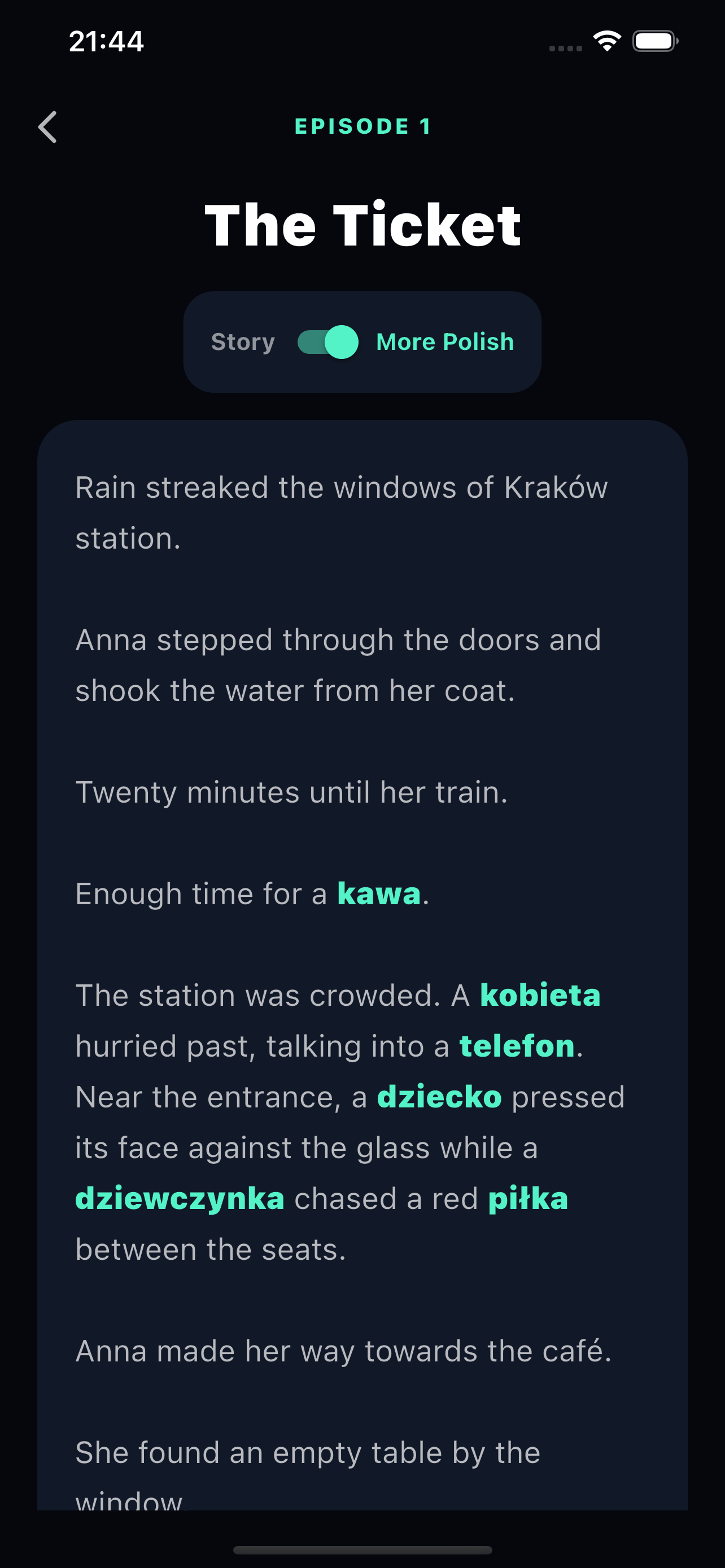 ACE Polish Pro story screen