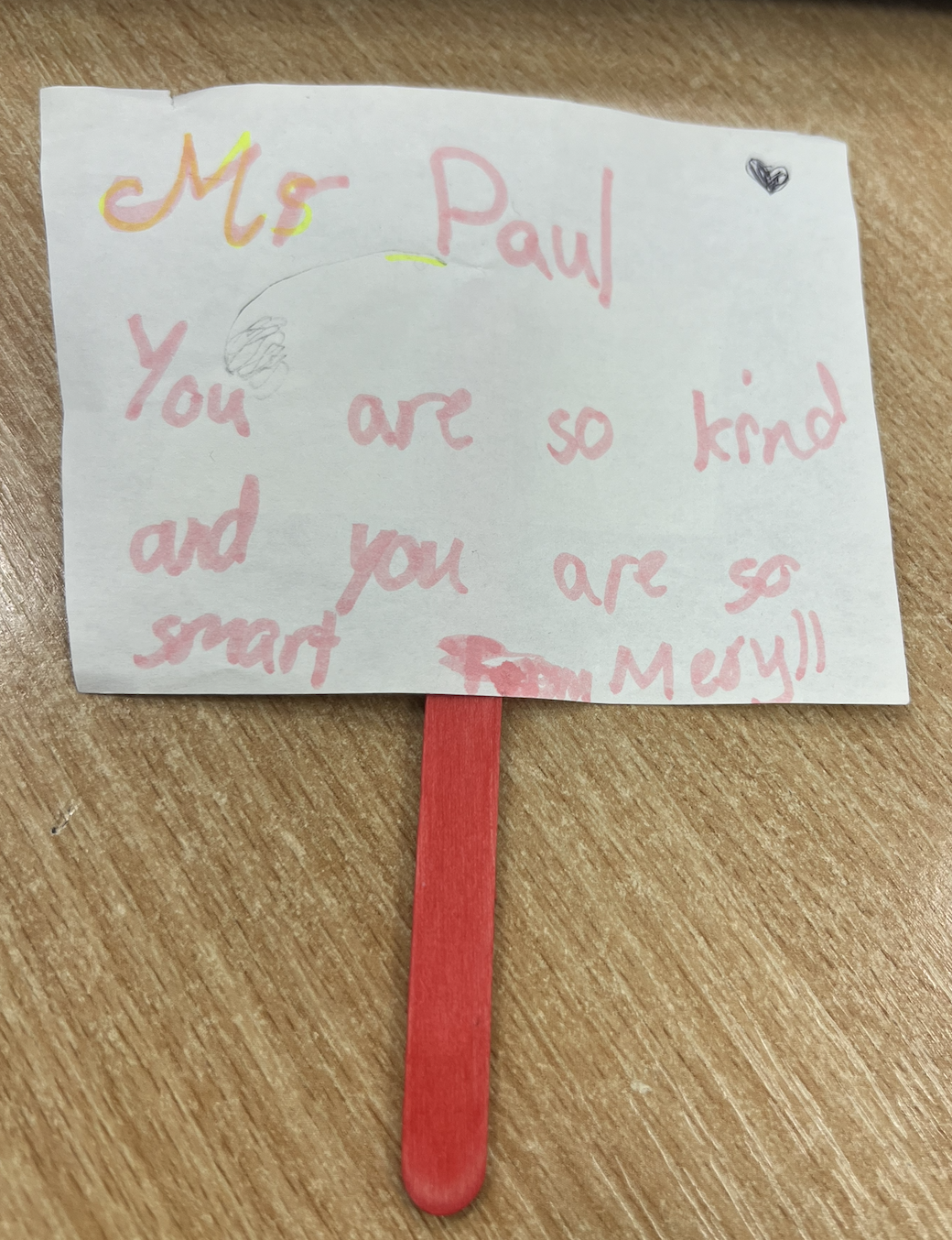 Thank you message